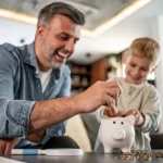 padre-e-hijo-ahorrando-dinero-juntos-en-la-alcancía